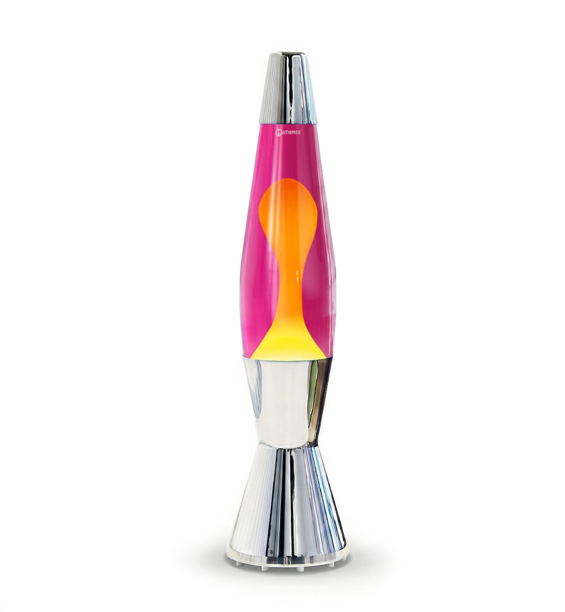 Lampe à lave Mathmos Astrobaby avec liquide rose et cire jaune, lampe à lave décorative élégante pour la maison ou comme cadeau