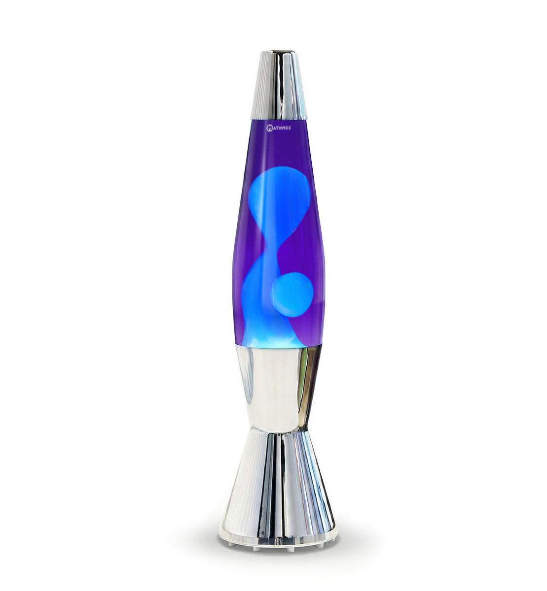 Lampe à lave Mathmos Astrobaby avec liquide violet et cire bleue, élégante lampe à lave décorative pour la maison ou le bureau