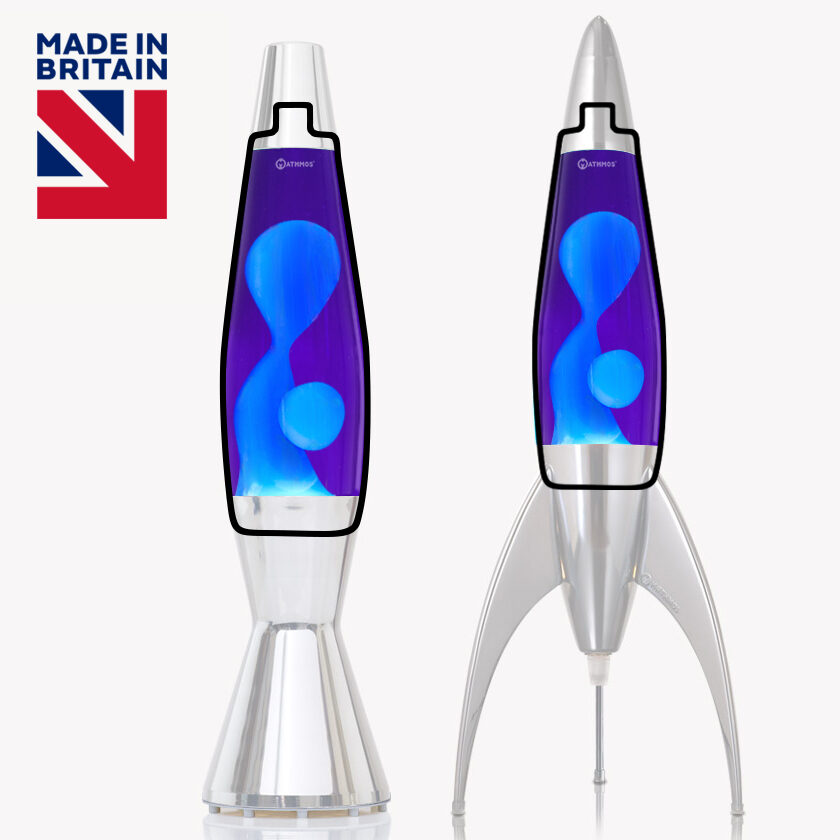 Bouteille de lampe à lave violette avec cire bleue, compatible avec les lampes Astrobaby, Telstar et Evo